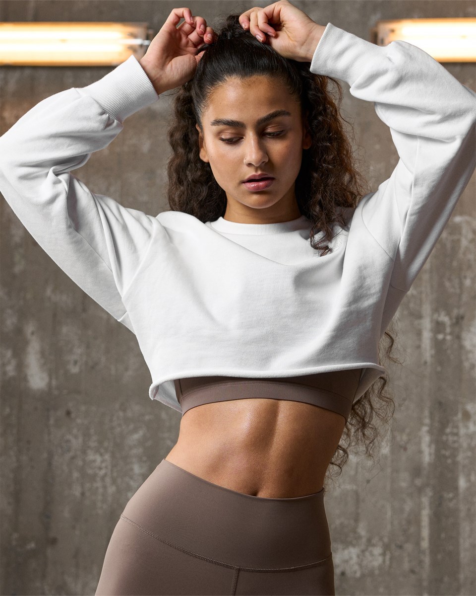 ICIW Nimble Cropped Crewneck Vita | 872063IDT