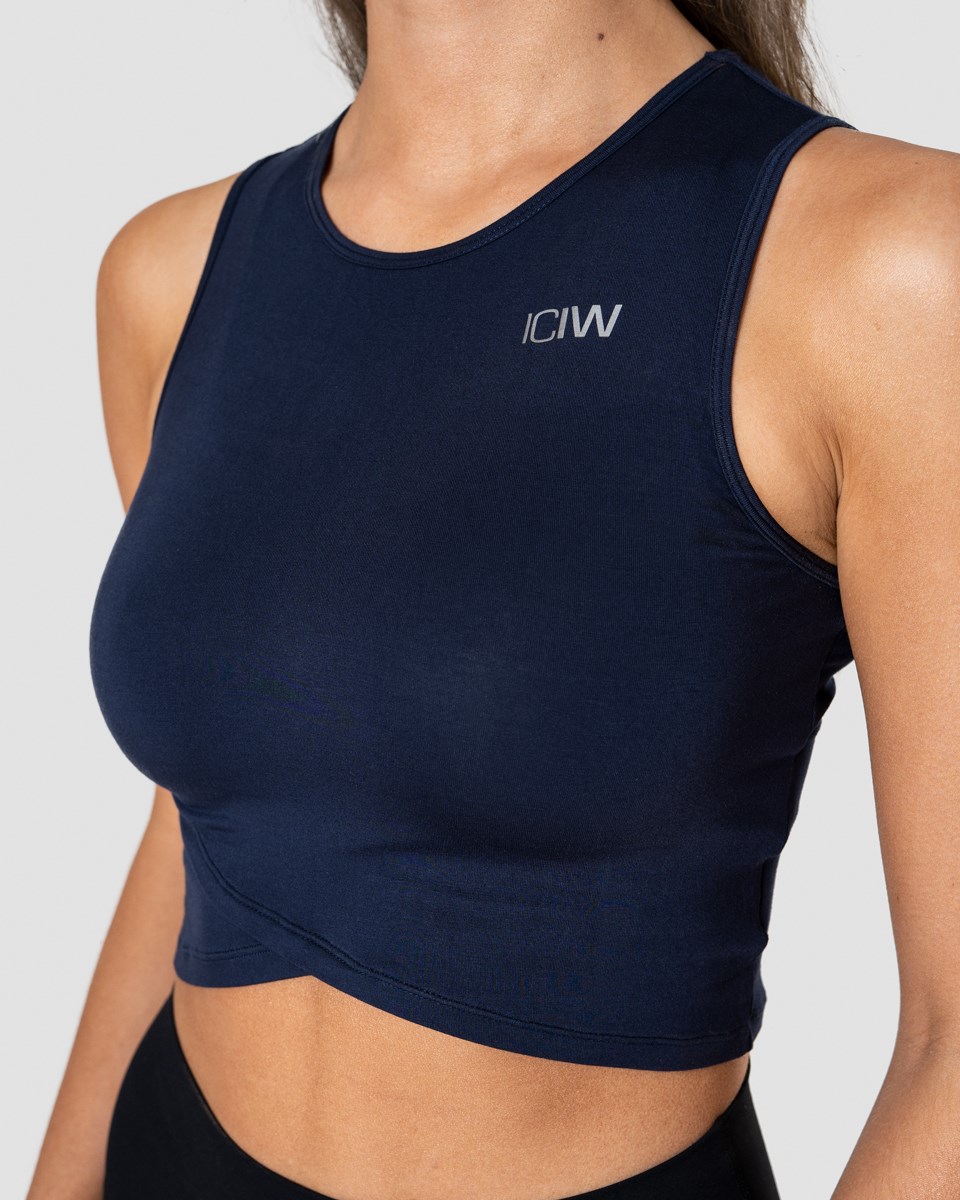 ICIW Nimble Cropped Tank Top Space Wmn Mörkblå | 650947FLM