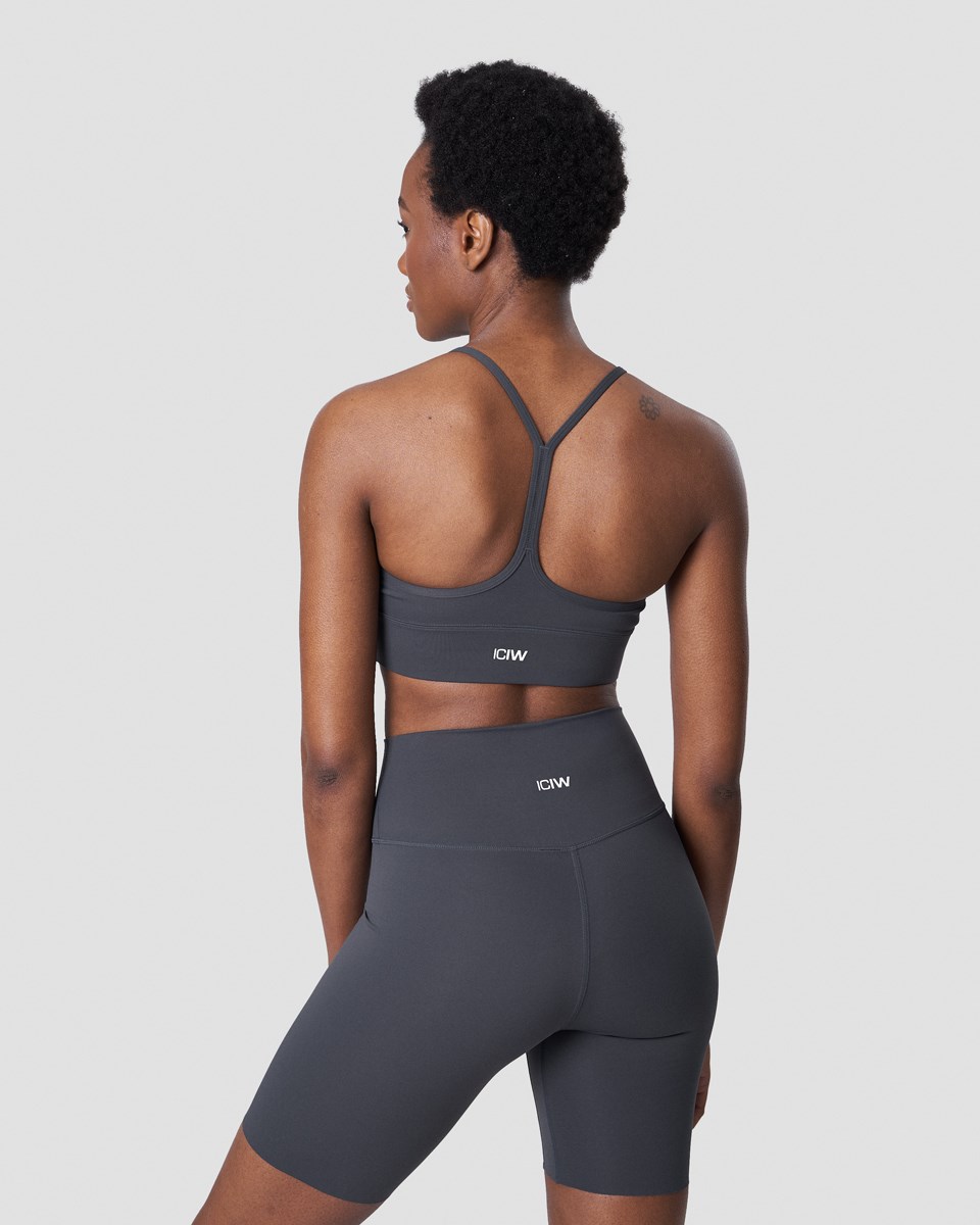 ICIW Nimble Snörade Sports Bra Anthracite Mörkgrå | 734108IEO