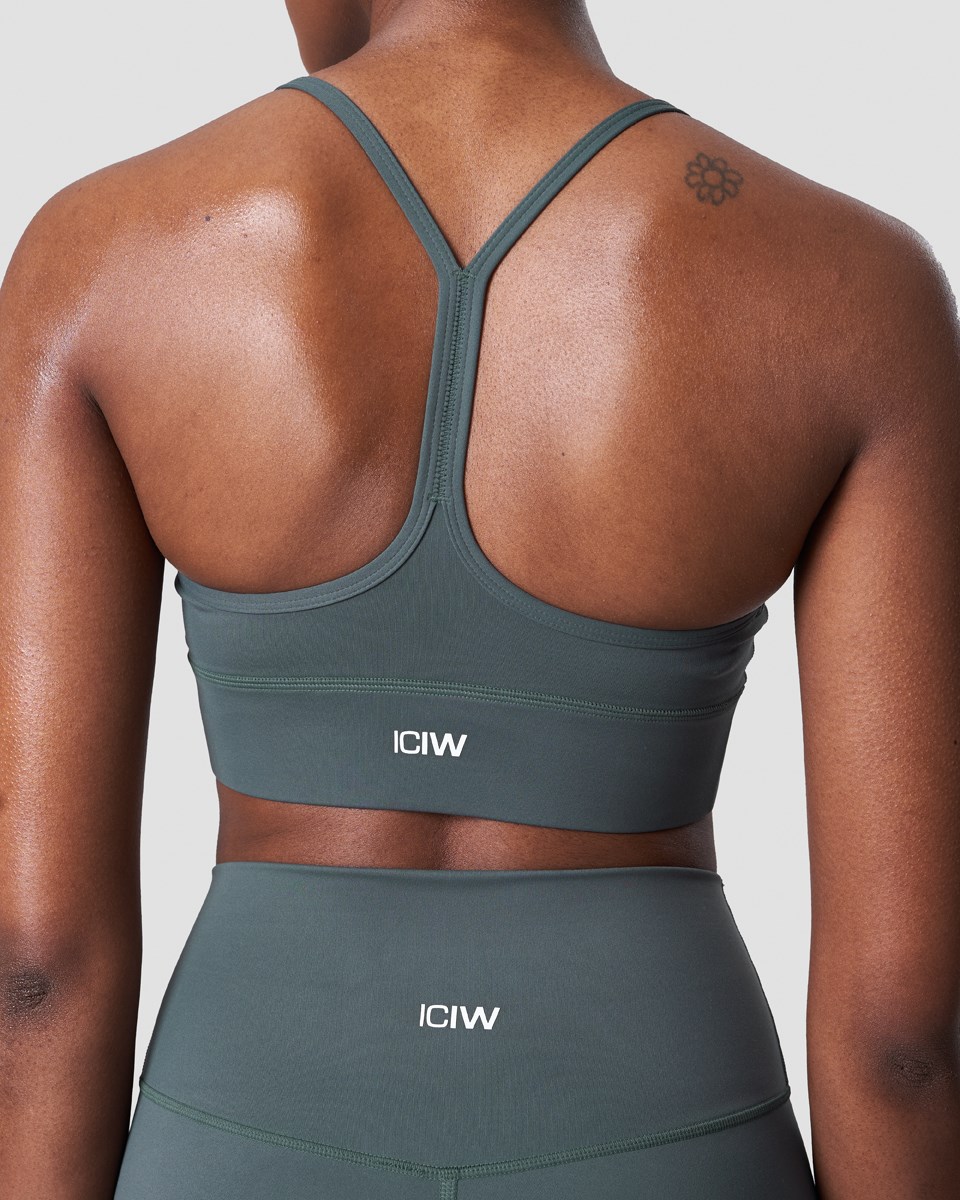 ICIW Nimble Snörade Sports Bra Elm Ljusgröna | 927648SYA