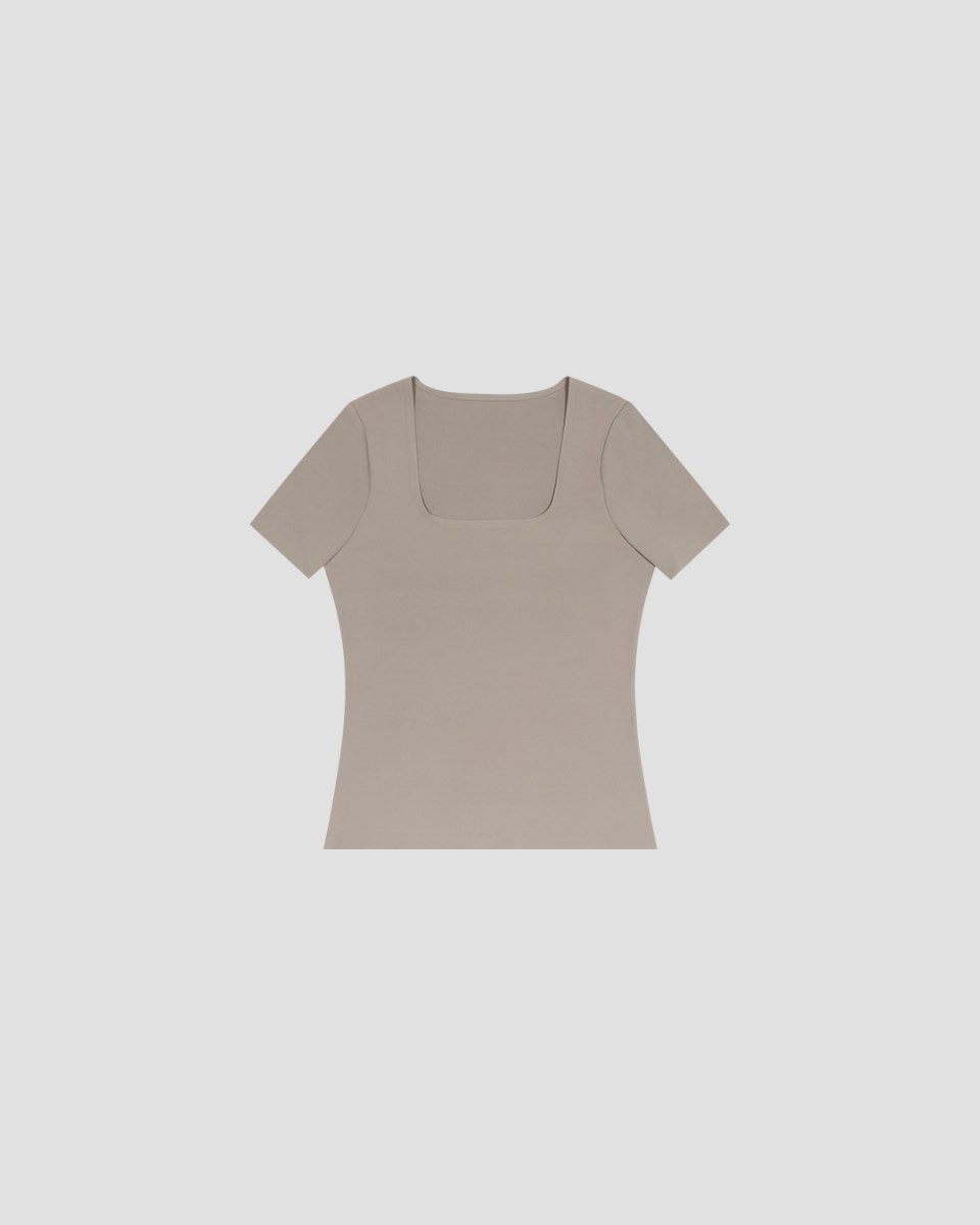 ICIW Nimble Soft T-shirt Greige Beige | 036185YCQ