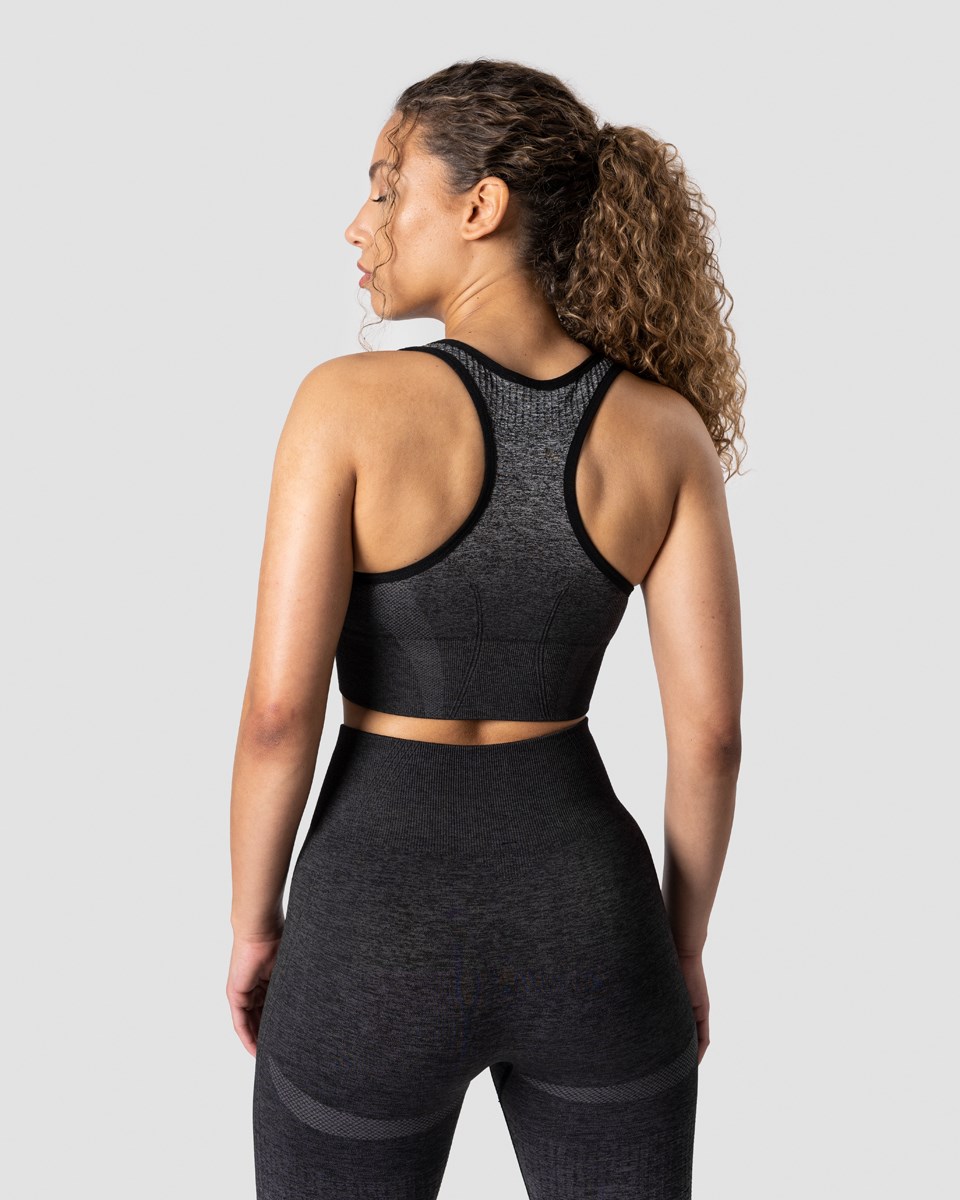 ICIW Ombre Seamless Sports Bra Graphite Melange Mörkgrå | 754891UHL