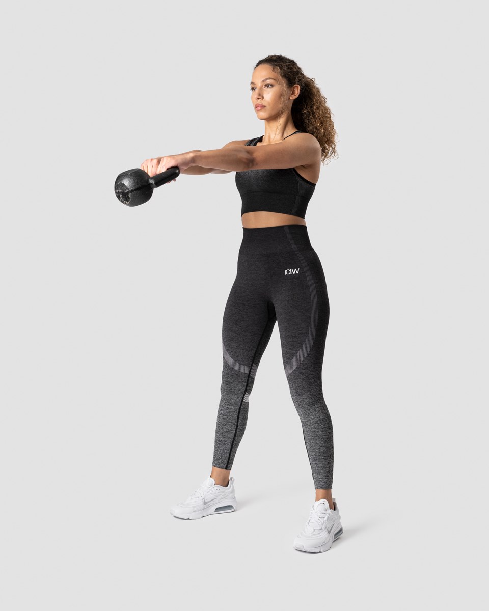 ICIW Ombre Seamless Sports Bra Graphite Melange Mörkgrå | 754891UHL