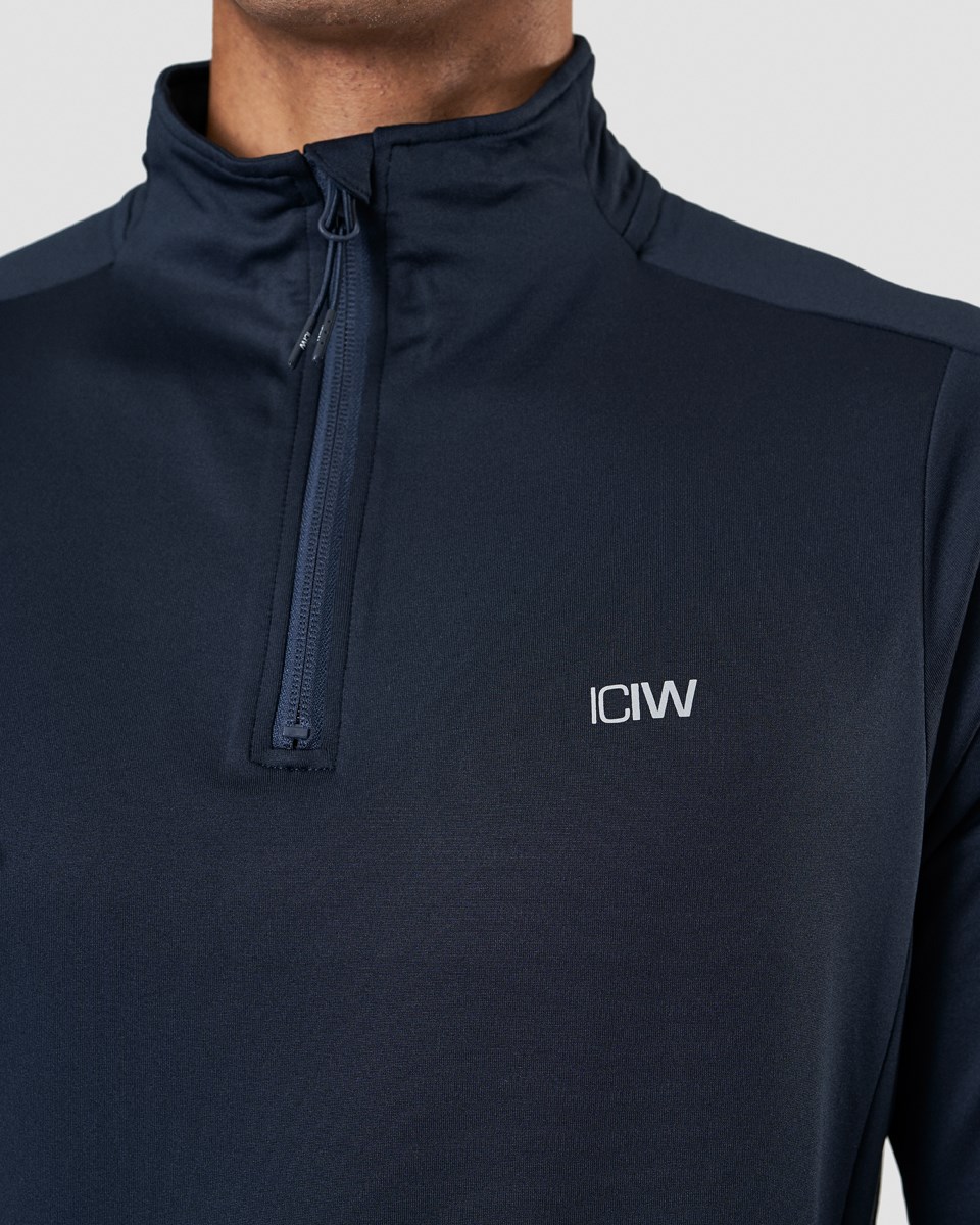 ICIW Outdoor Tränings 1 4 Fleece Zip Petrol Mörkblå | 691372GPT