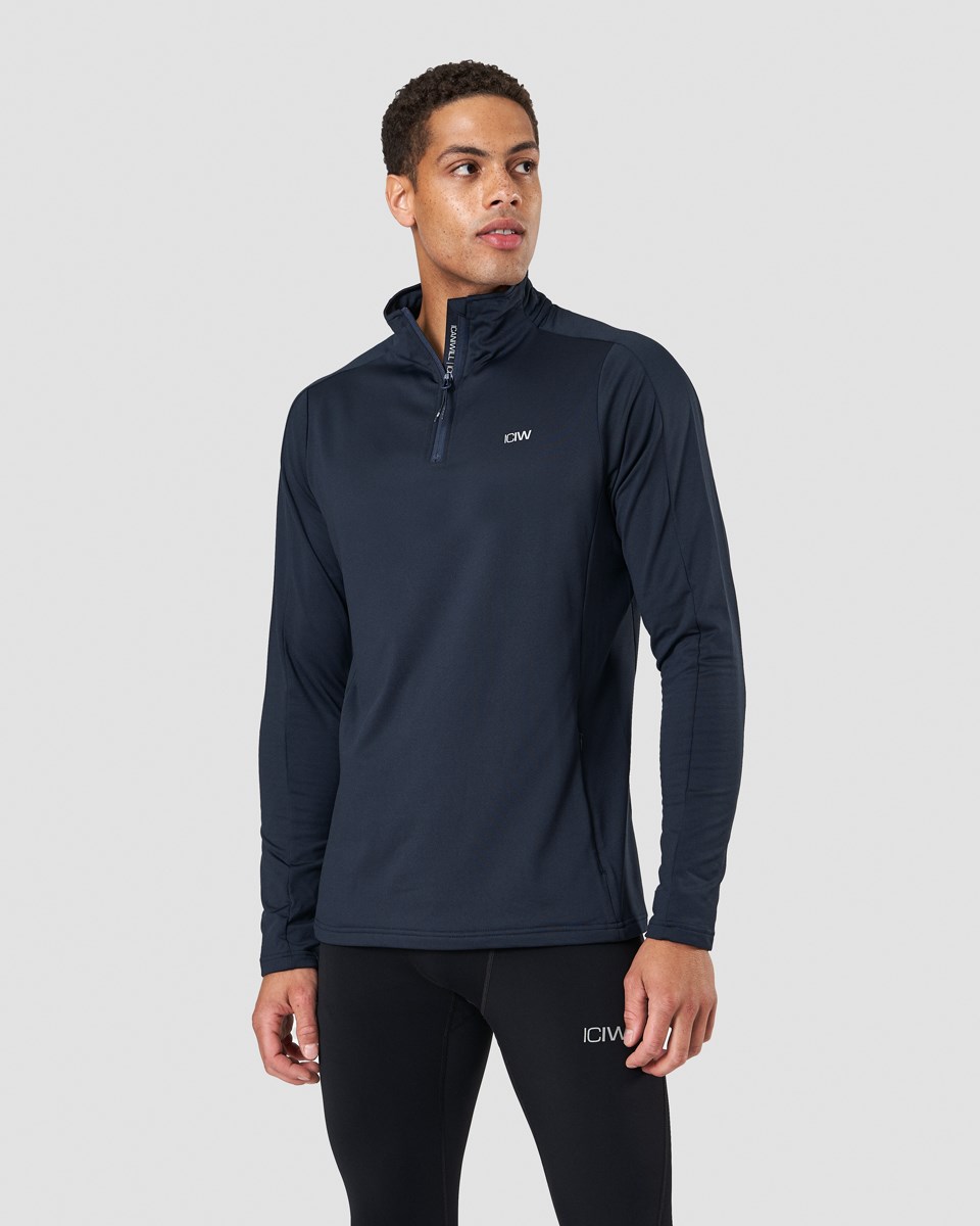 ICIW Outdoor Tränings 1 4 Fleece Zip Petrol Mörkblå | 691372GPT