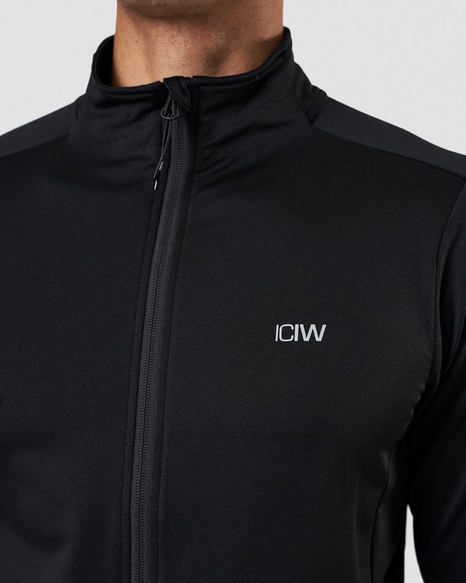 ICIW Outdoor Tränings Fleece Zip Svarta | 457269EBZ