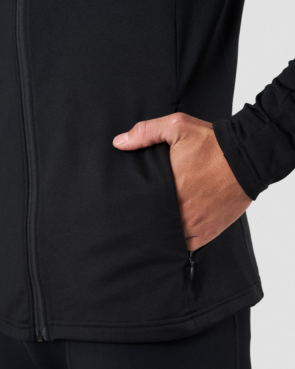 ICIW Outdoor Tränings Fleece Zip Svarta | 457269EBZ