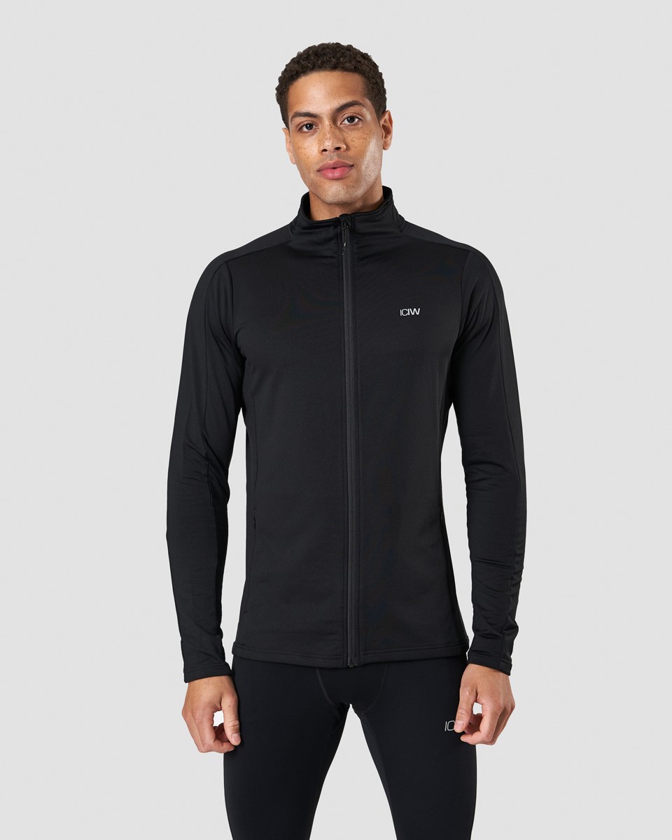 ICIW Outdoor Tränings Fleece Zip Svarta | 457269EBZ