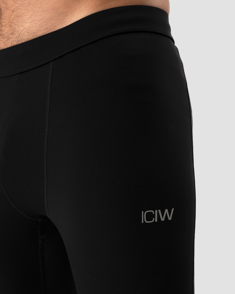 ICIW Outdoor Tränings Reflective Tights Svarta | 180673ZPB