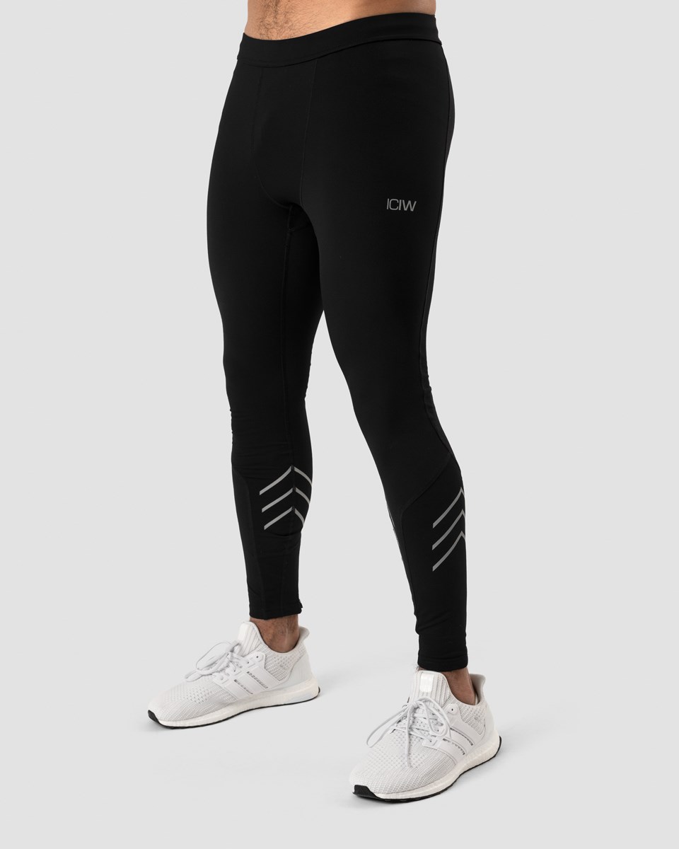 ICIW Outdoor Tränings Reflective Tights Svarta | 180673ZPB