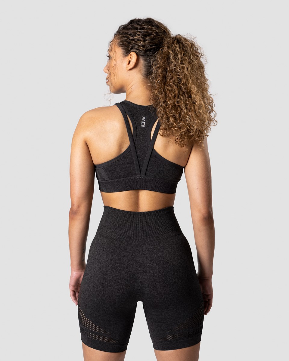 ICIW Queen Mesh Icon Sports Bra Graphite Melange Mörkgrå | 290376NRW