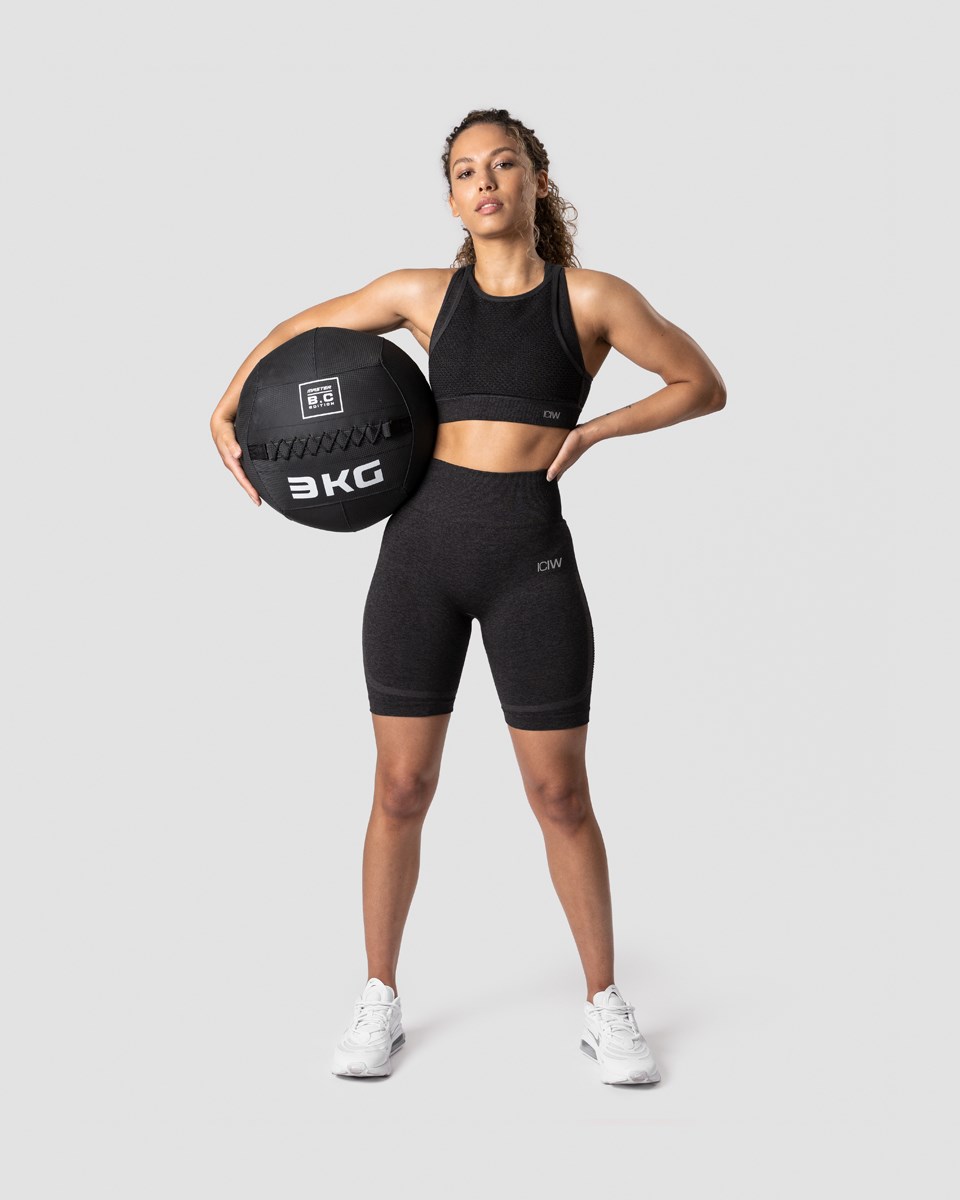 ICIW Queen Mesh Icon Sports Bra Graphite Melange Mörkgrå | 290376NRW