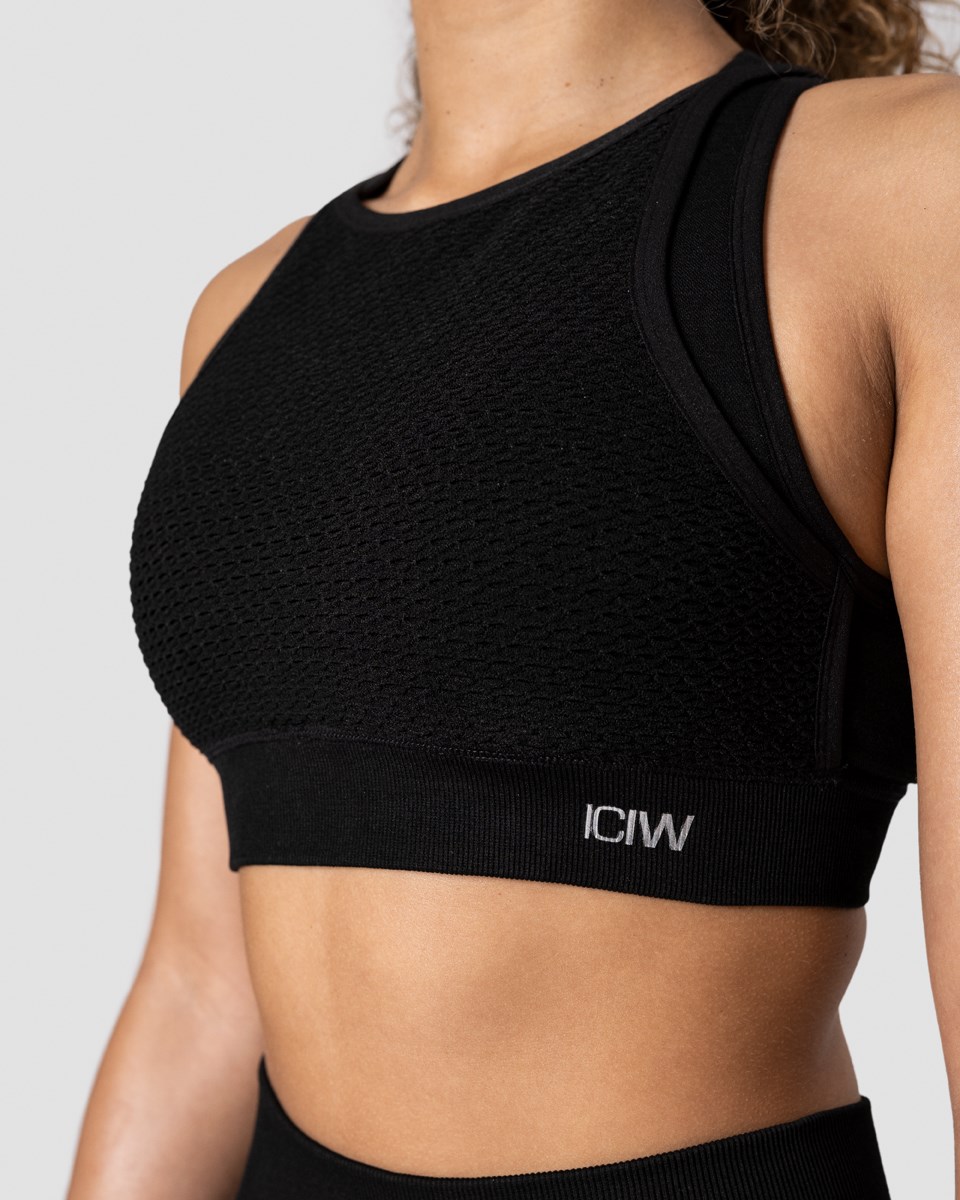 ICIW Queen Mesh Icon Sports Bra Svarta | 578139OEU