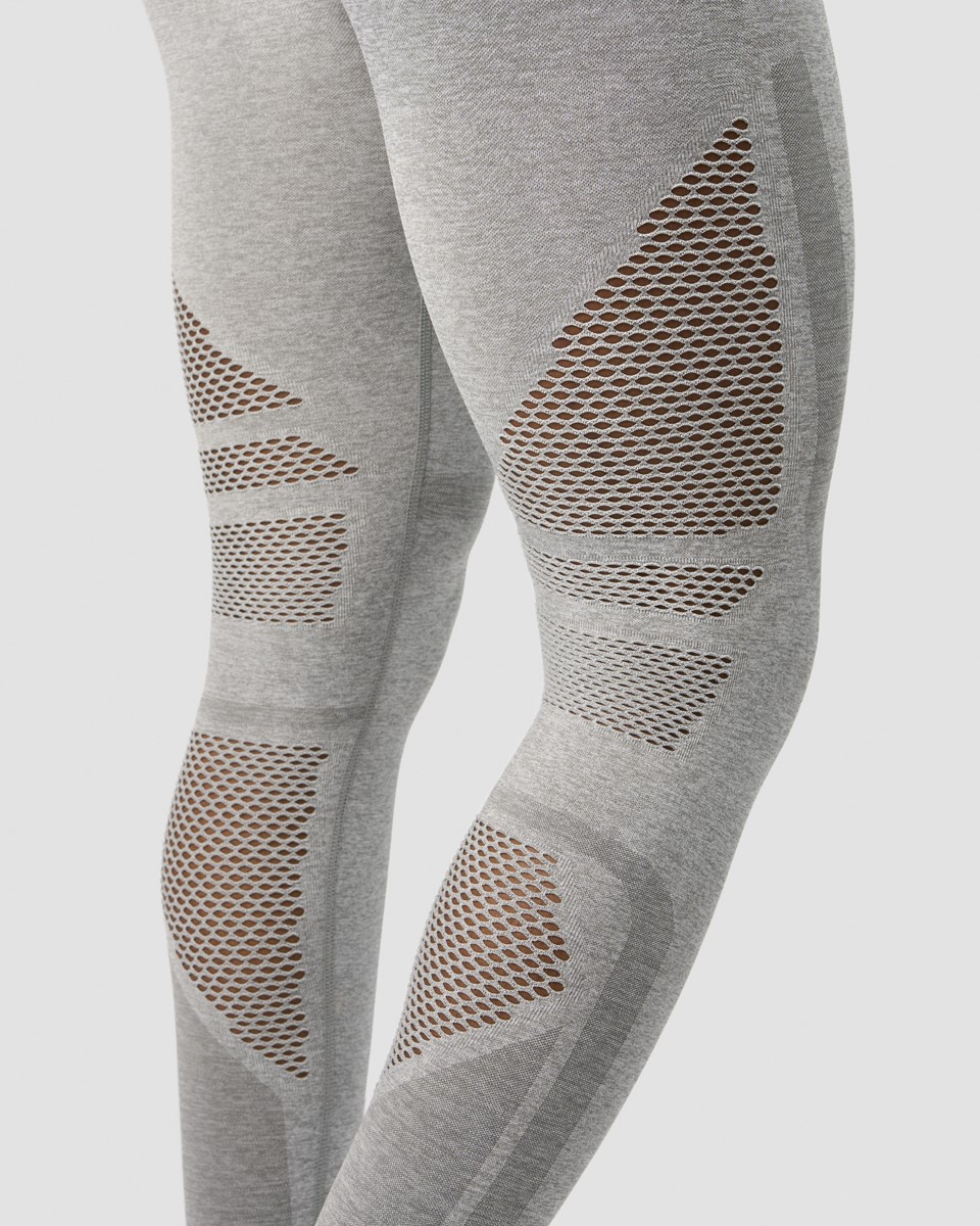 ICIW Queen Mesh Tights Lt Melange Wmn Ljusgrå | 347506AQR