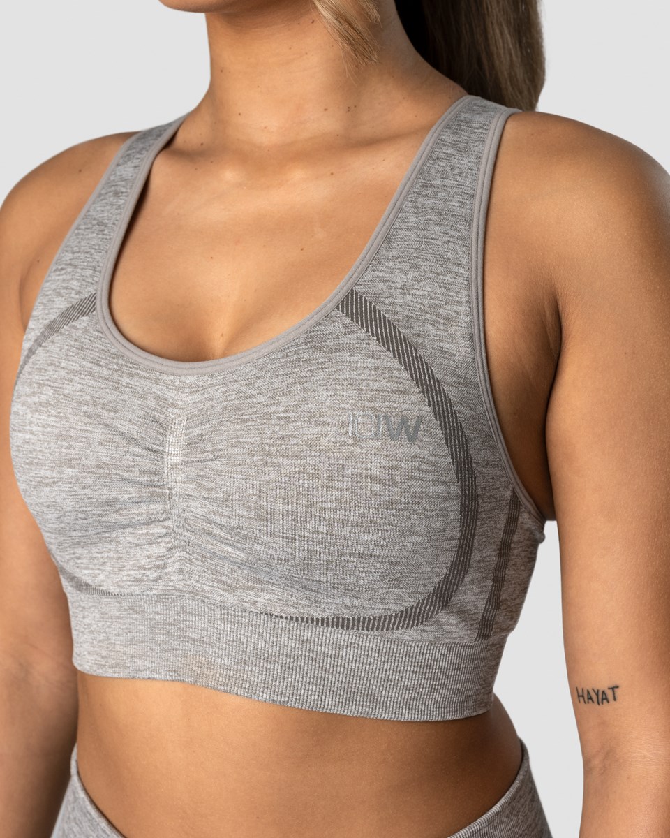 ICIW Rush Seamless Sports Bra Lt Melange Ljusgrå | 235016TQA