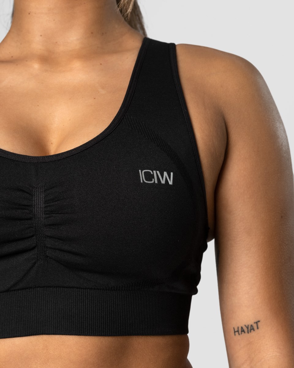 ICIW Rush Seamless Sports Bra Svarta | 761524RZH