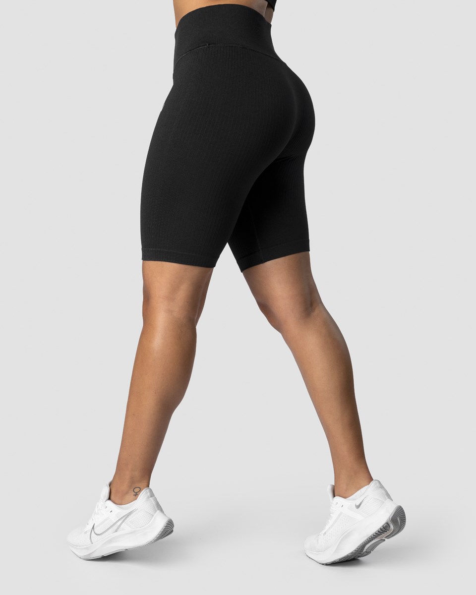 ICIW Räfflad Define Seamless Biker Shorts Wmn Svarta | 370596WOC