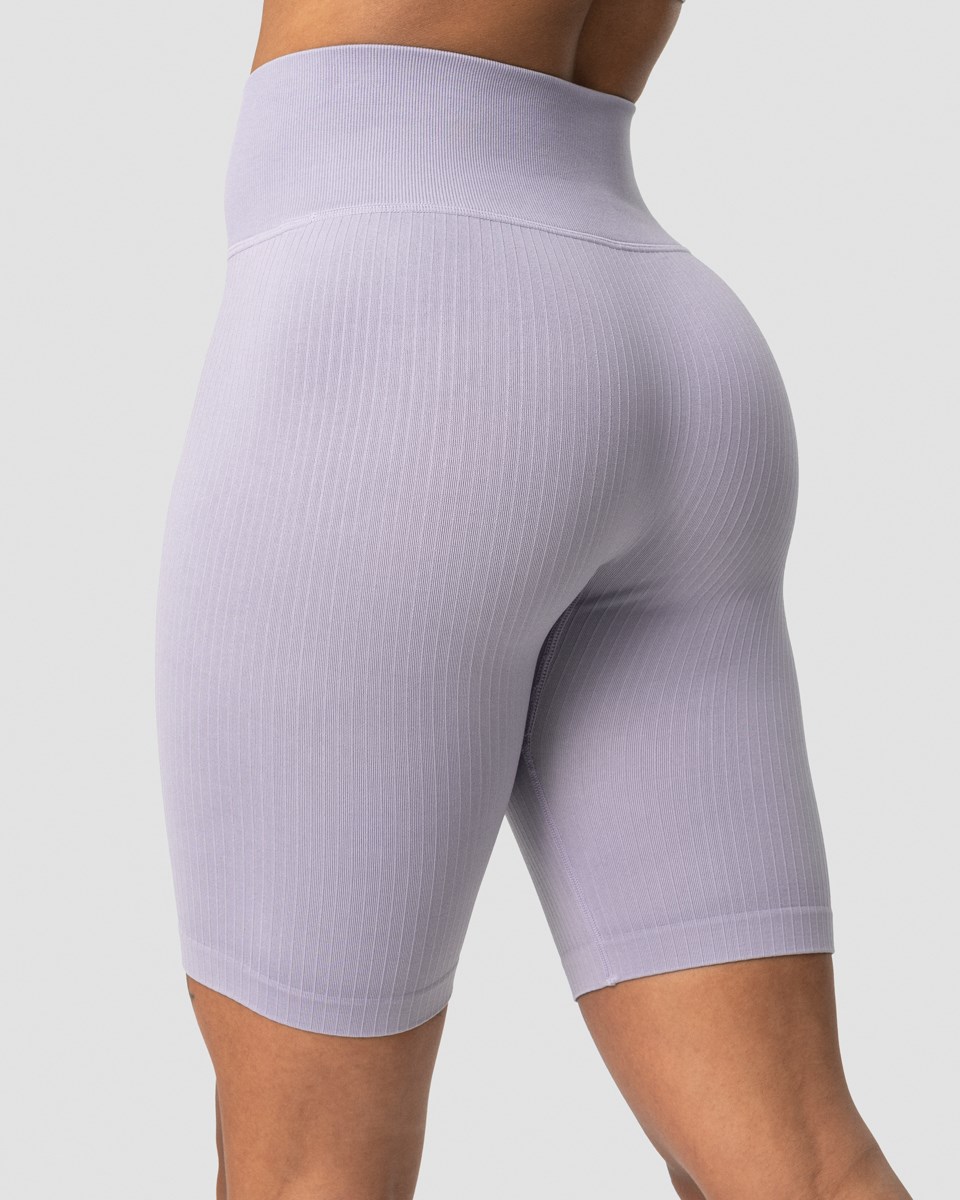 ICIW Räfflad Define Seamless Biker Shorts Cloudy Violet Wmn Lila | 860354WOY