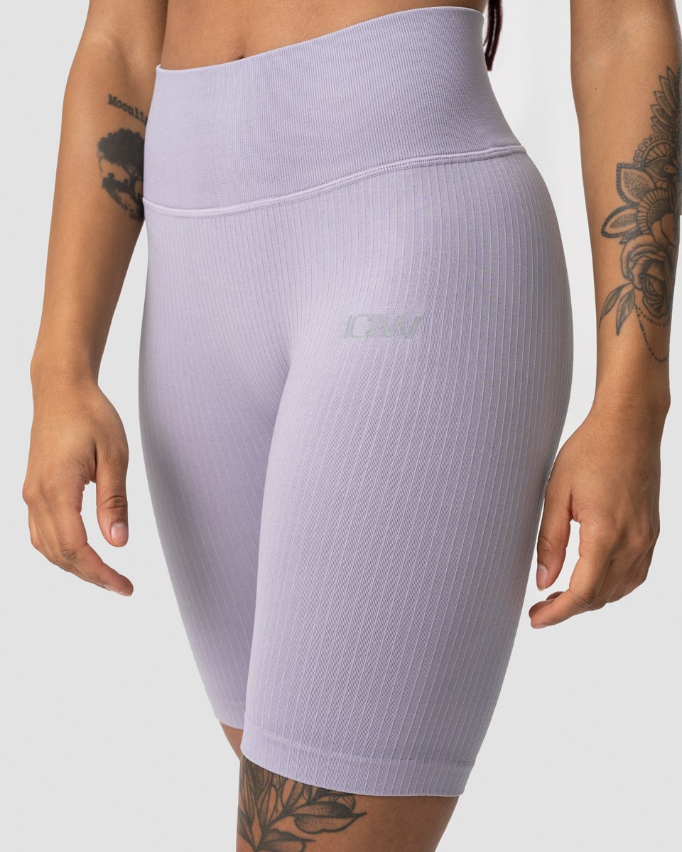 ICIW Räfflad Define Seamless Biker Shorts Cloudy Violet Wmn Lila | 860354WOY