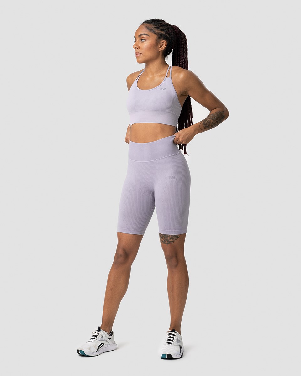 ICIW Räfflad Define Seamless Biker Shorts Cloudy Violet Wmn Lila | 860354WOY