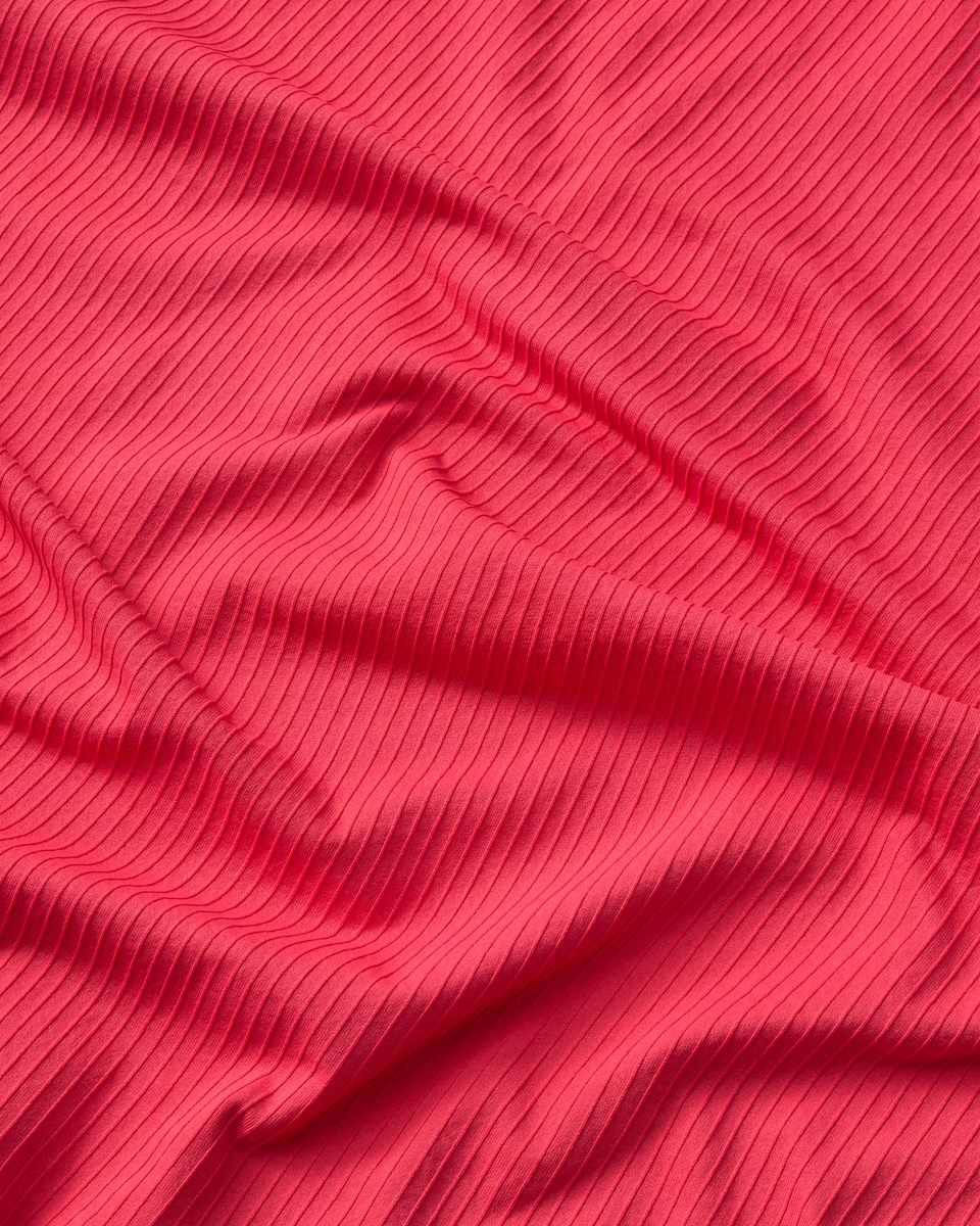 ICIW Räfflad Define Seamless Cropped T-shirt Coral Ljusröda | 837154ZWU