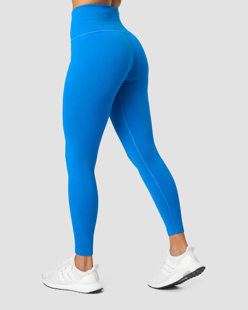 ICIW Räfflad Define Seamless Pocket Tights Cobalt Mörkblå | 264371TJV