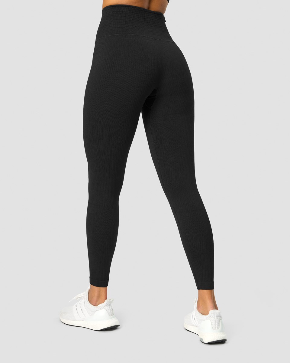 ICIW Räfflad Define Seamless Pocket Tights Svarta | 679802WTH