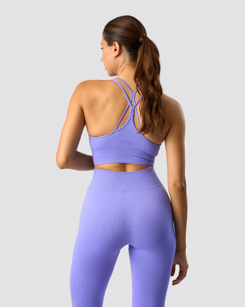 ICIW Räfflad Define Seamless Sports Bra Dk Lavender Lila | 276931CIW