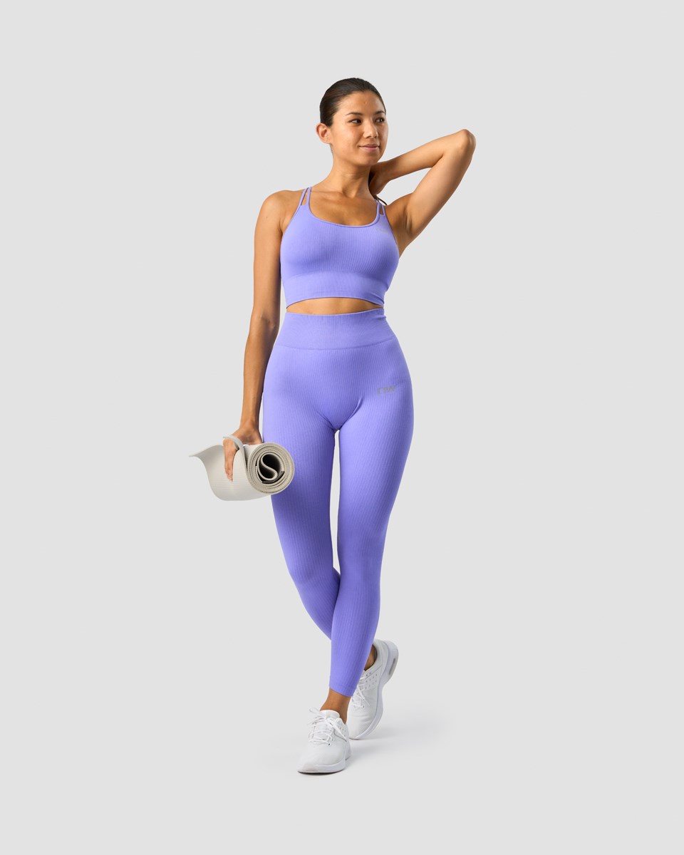 ICIW Räfflad Define Seamless Sports Bra Dk Lavender Lila | 276931CIW