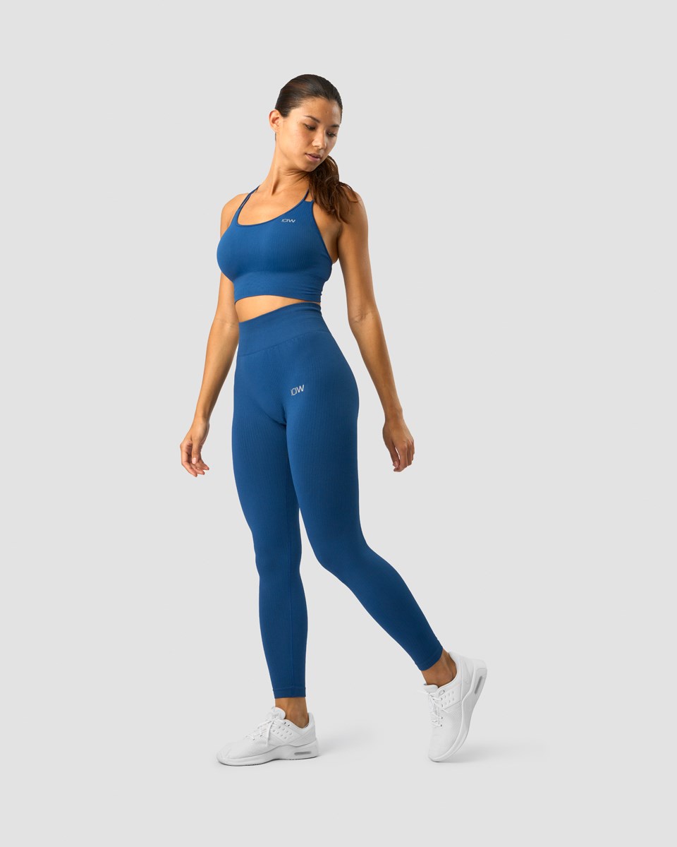 ICIW Räfflad Define Seamless Sports Bra Mörkblå | 401598WNX