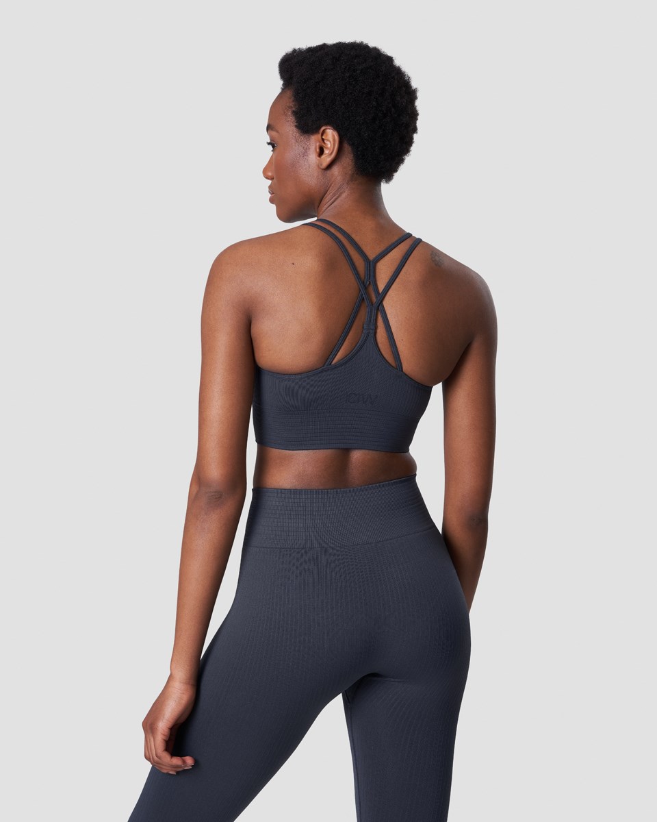 ICIW Räfflad Define Seamless Sports Bra Smokey Mörkblå | 415389LNI