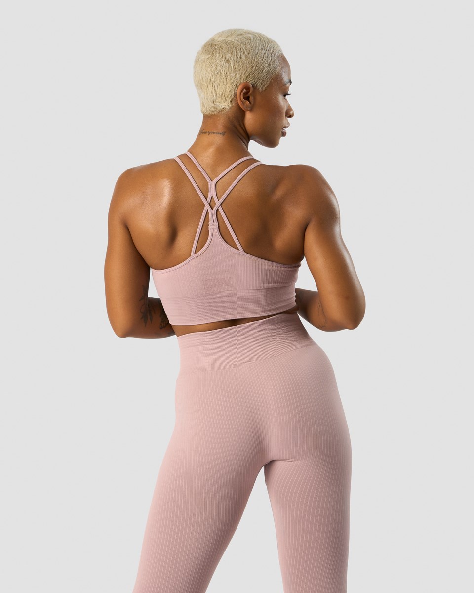 ICIW Räfflad Define Seamless Sports Bra Light Mauve Rosa | 815073WPT