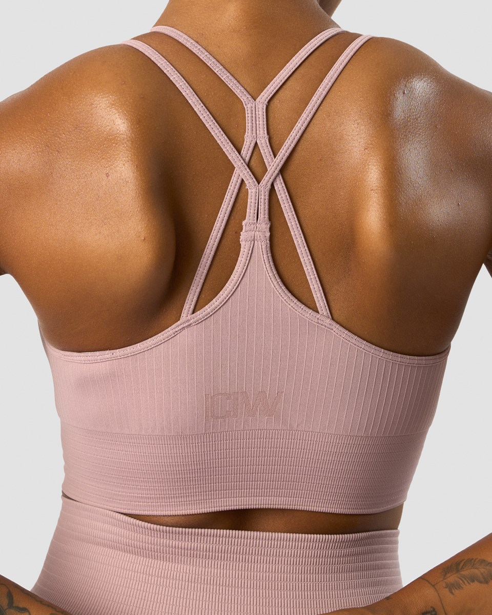 ICIW Räfflad Define Seamless Sports Bra Light Mauve Rosa | 815073WPT