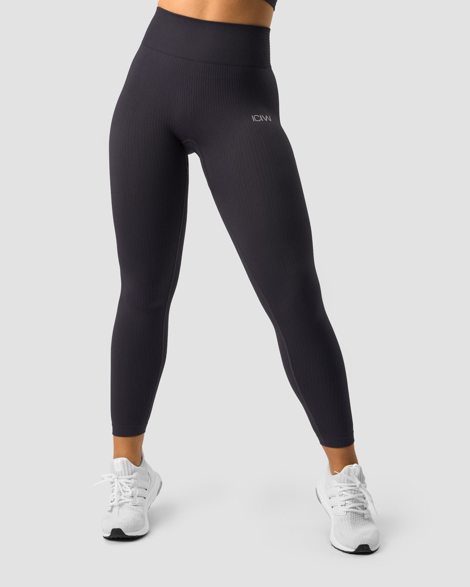 ICIW Räfflad Define Seamless Tights Dk Graphite Mörkgrå | 290548PXG