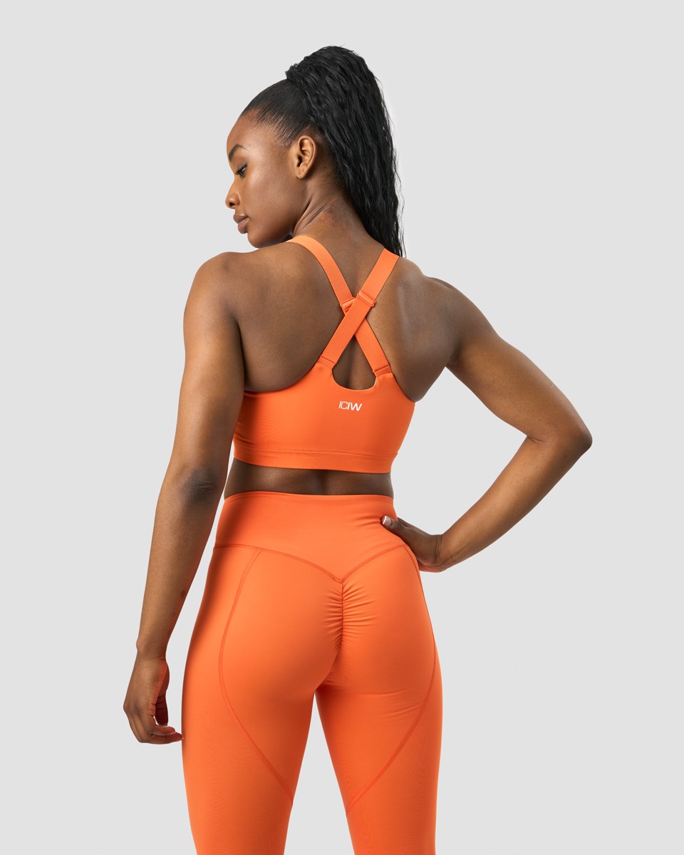 ICIW Scrunch Adjustable Sports bra Orange | 497823PCS