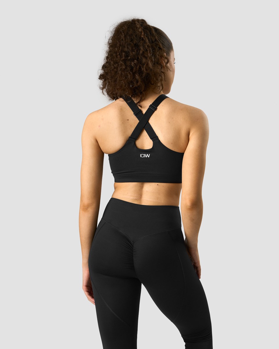 ICIW Scrunch Adjustable Sports bra Svarta | 217083LEI