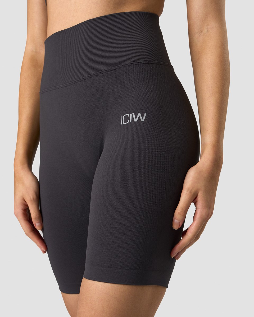 ICIW Scrunch Seamless Biker Shorts Graphite Mörkgrå | 261095VPC