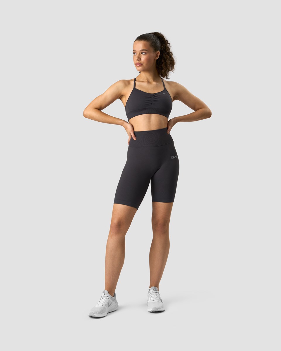 ICIW Scrunch Seamless Biker Shorts Graphite Mörkgrå | 261095VPC