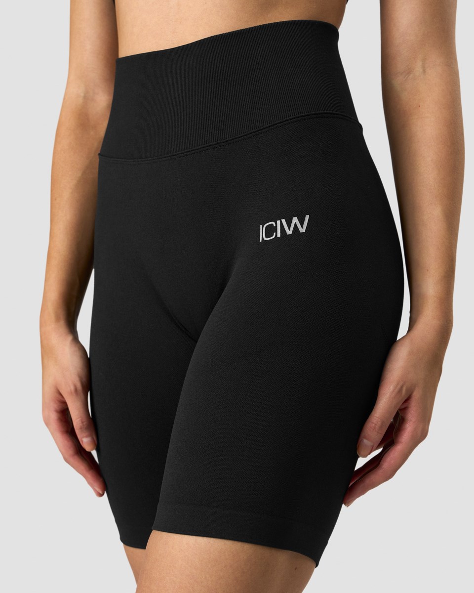 ICIW Scrunch Seamless Biker Shorts Svarta | 517023YJB