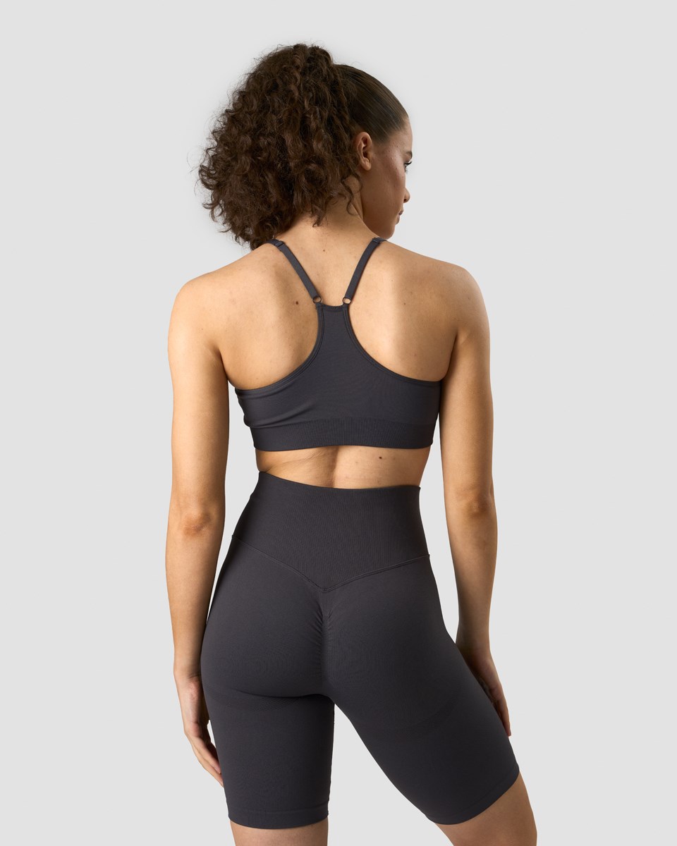 ICIW Scrunch Seamless Sports Bra Graphite Mörkgrå | 608174SFU