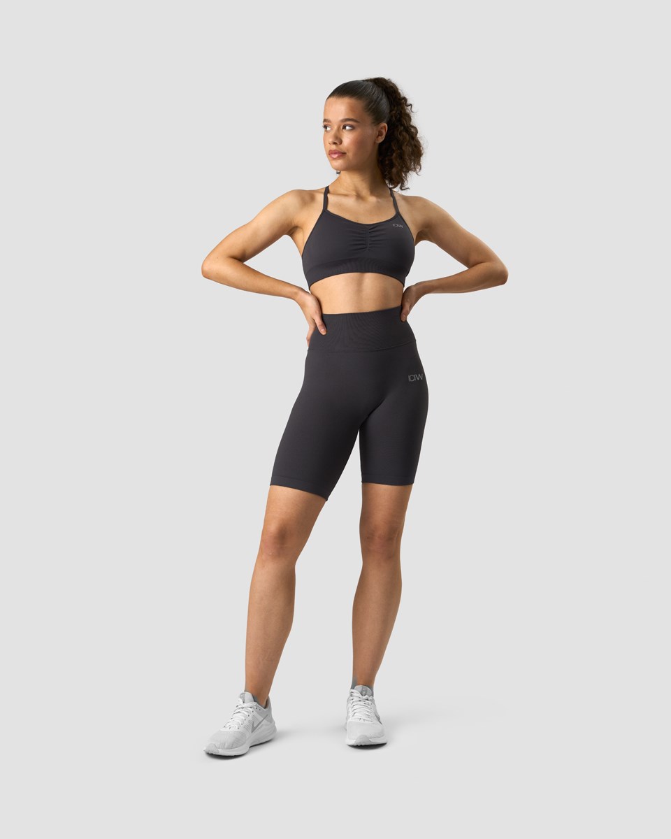 ICIW Scrunch Seamless Sports Bra Graphite Mörkgrå | 608174SFU