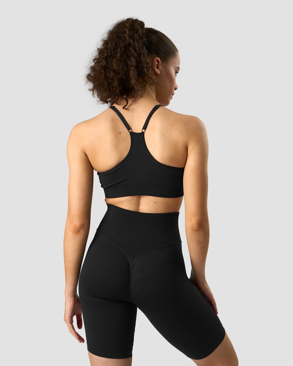 ICIW Scrunch Seamless Sports Bra Svarta | 507142VCW