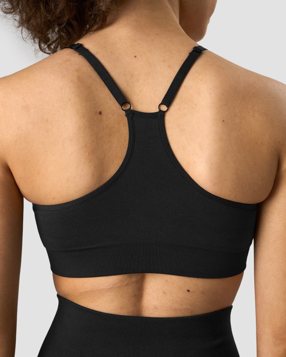 ICIW Scrunch Seamless Sports Bra Svarta | 507142VCW