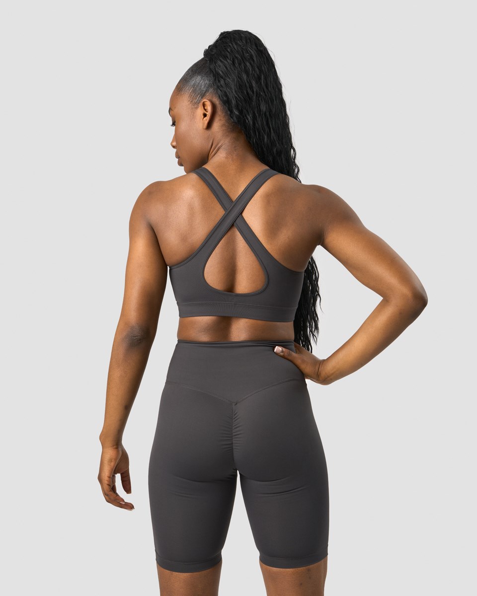 ICIW Scrunch Sports Bra Anthracite Wmn Mörkgrå | 840637UAM