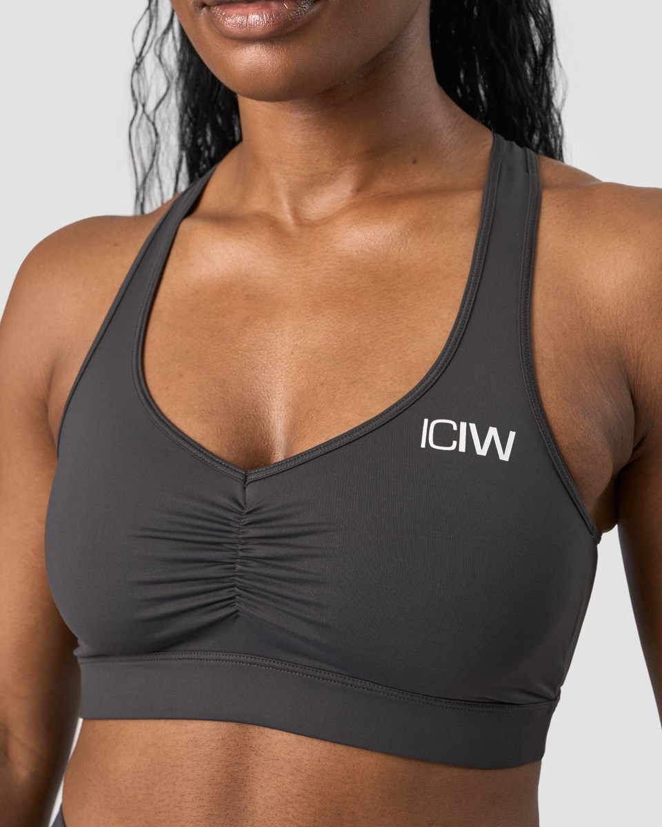 ICIW Scrunch Sports Bra Anthracite Wmn Mörkgrå | 840637UAM