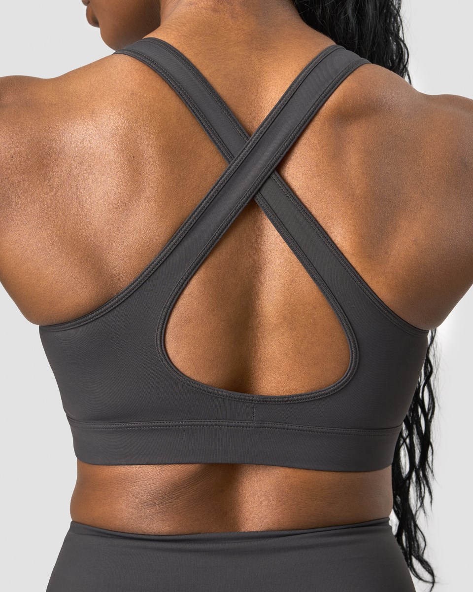 ICIW Scrunch Sports Bra Anthracite Wmn Mörkgrå | 840637UAM