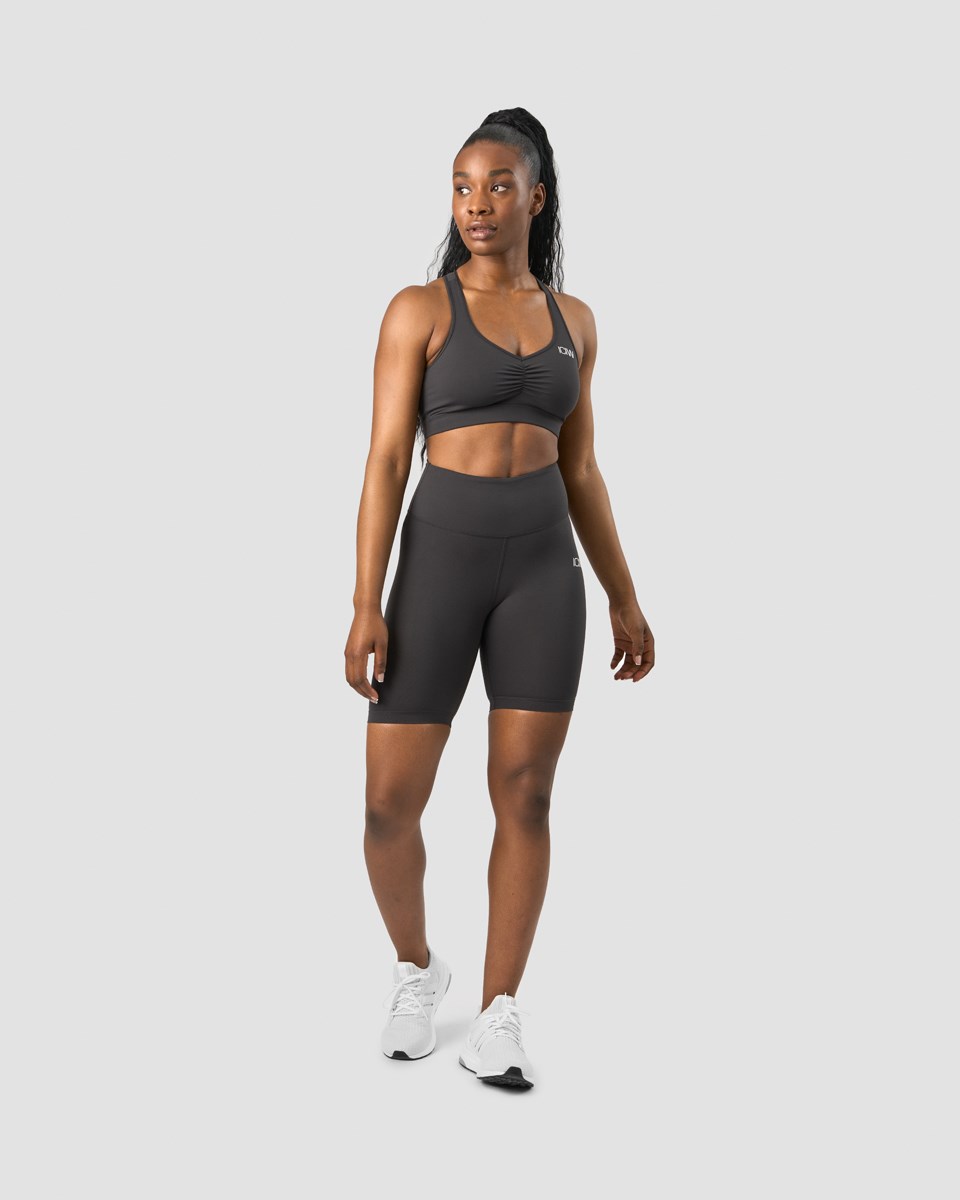 ICIW Scrunch Sports Bra Anthracite Wmn Mörkgrå | 840637UAM