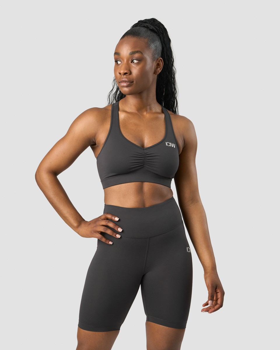 ICIW Scrunch Sports Bra Anthracite Wmn Mörkgrå | 840637UAM