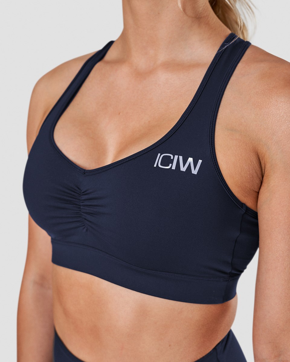 ICIW Scrunch Sports Bra Wmn Mörkblå | 593806MBT