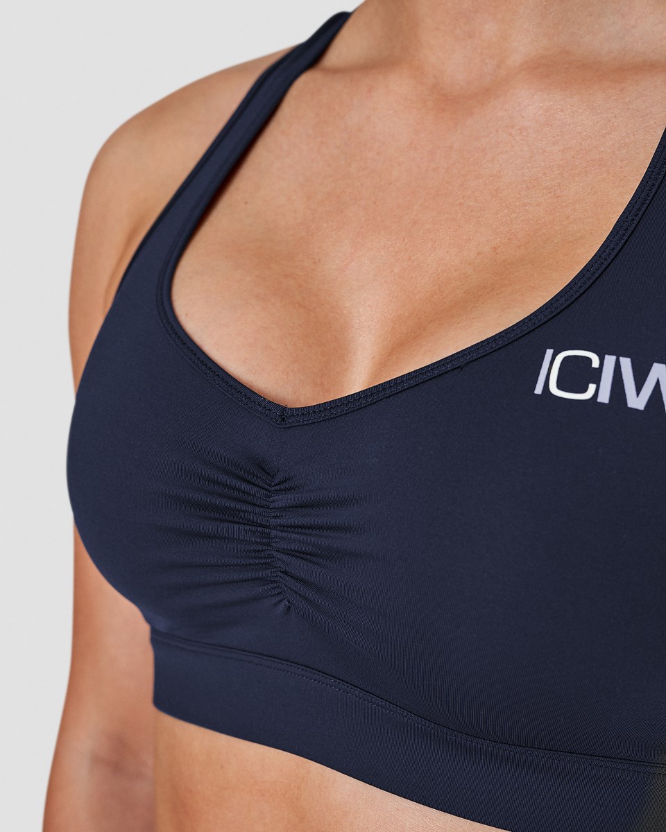 ICIW Scrunch Sports Bra Wmn Mörkblå | 593806MBT